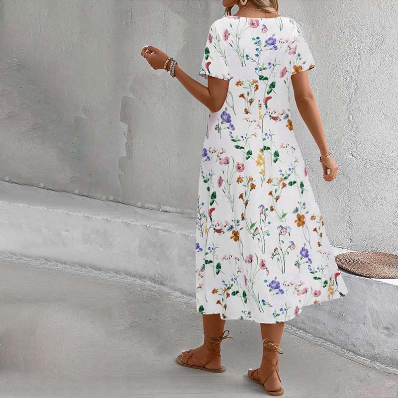 Robe Décontractée À Imprimé Floral