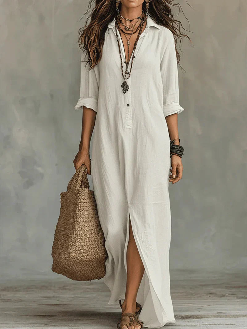 WILLOW | Robe Maxi Sans Effort à la Silhouette Flatteuse Polyvalente au quotidien