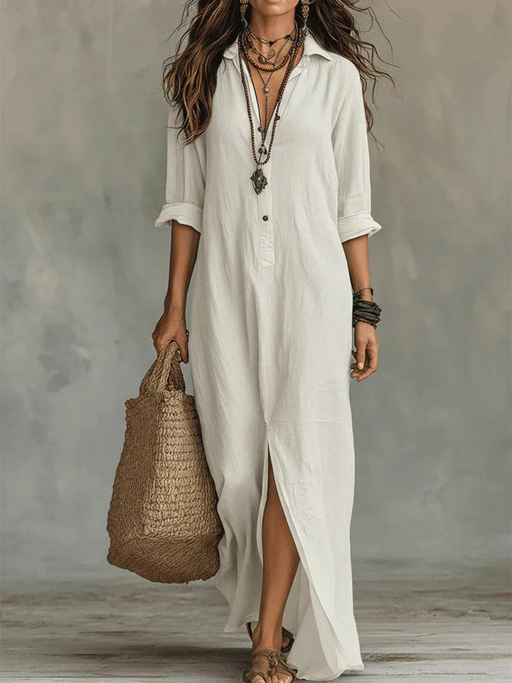 WILLOW | Robe Maxi Sans Effort à la Silhouette Flatteuse Polyvalente au quotidien