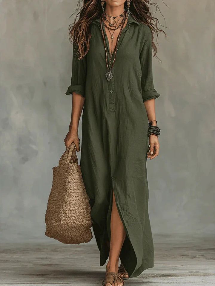 WILLOW | Robe Maxi Sans Effort à la Silhouette Flatteuse Polyvalente au quotidien