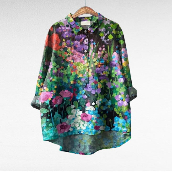 Serenella™ Blouse Florale Élégante