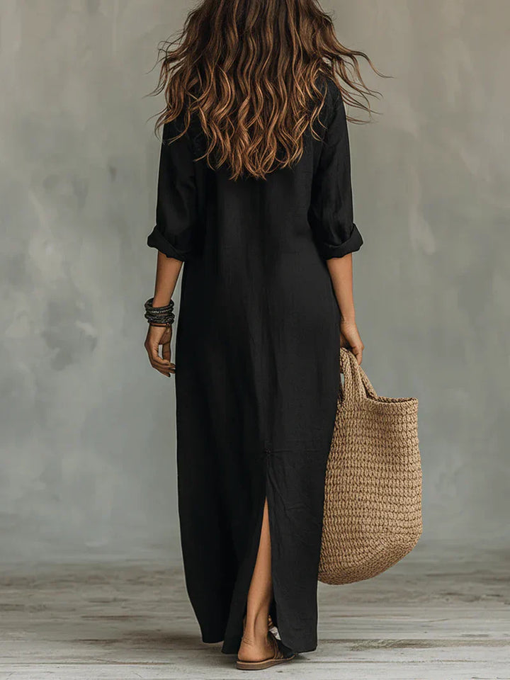 WILLOW | Robe Maxi Sans Effort à la Silhouette Flatteuse Polyvalente au quotidien