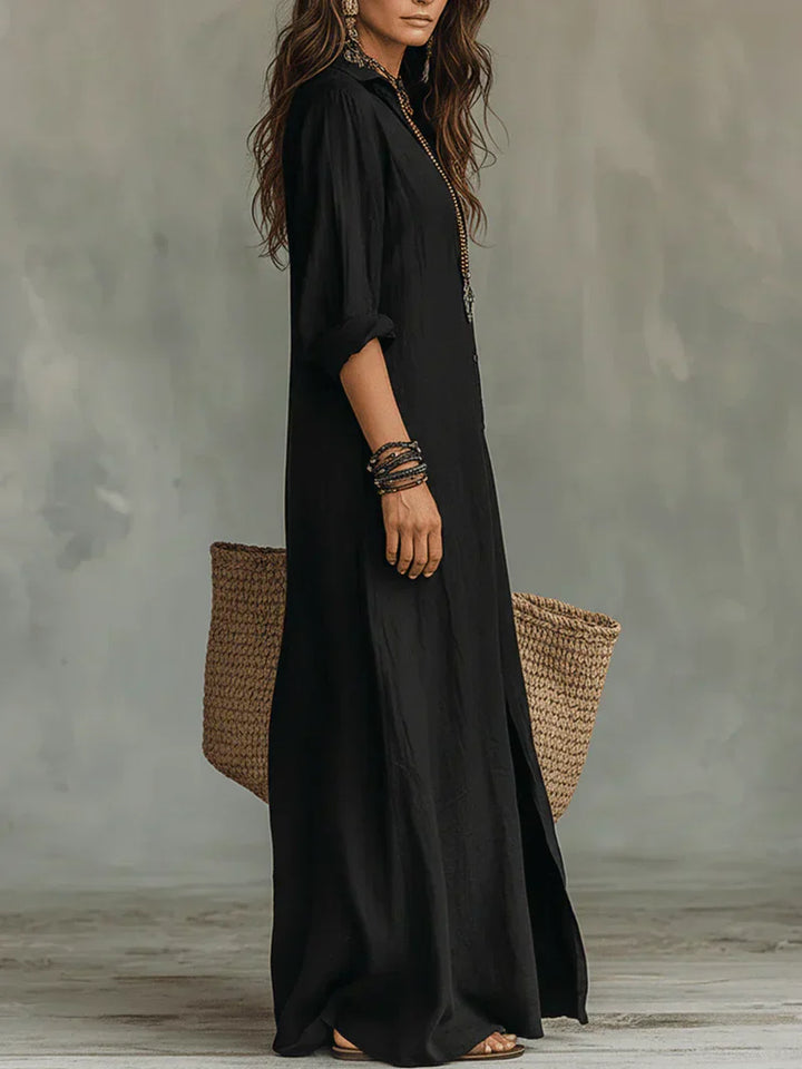 WILLOW | Robe Maxi Sans Effort à la Silhouette Flatteuse Polyvalente au quotidien